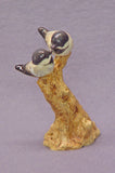 Handmade Ceramic Love Birds on a Tree - Bird Sculpture, Bird Figurine, Wedding Gift
