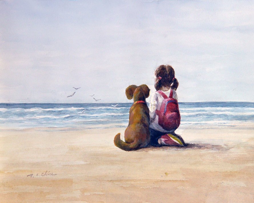 Little Girl Painting - Girl Art - Girl Painting - Wish Print - Little Girl  Watercolor Painting - Girls Art - Inspirational Art