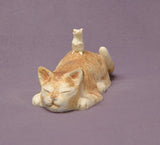 Handmade Ceramic Cat and  Mouse, Cat Figurine, Cat Sculpture, Mouse Figurine, Mouse Sculpture, Co-Existence.