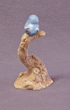 Handmade Ceramic Blue Bird on a Tree - Bird Sculpture, Bird Figurine, Ceramic Art