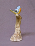 Handmade Ceramic Blue Bird on a Tree - Bird Sculpture, Bird Figurine, Blue Bird, Nature