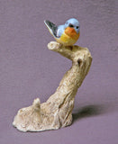 Handmade Ceramic Blue Bird on a Tree - Bird Sculpture, Bird Figurine, Blue Bird, Nature