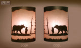 Rustic Light Bear Wall Sconce Lamp Cabin Pine Tree Lighting Right Facing