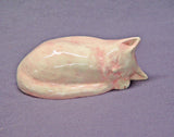 Handmade Ceramic  Sleeping Cat, Cat Figurine, Cat Sculpture, Ceramic Art