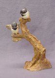 Handmade Ceramic Love Birds on a Tree - Bird Sculpture, Bird Figurine, Wedding Gift