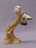 Handmade Ceramic Love Birds on a Tree - Bird Sculpture, Bird Figurine, Wedding Gift