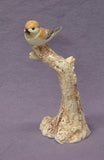 Handmade Ceramic Bird on a Tree , Stoneware with Glaze - Bird Sculpture, Bird Figurine, Ceramic Art