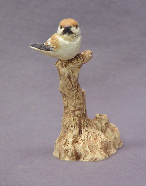 Handmade Ceramic Bird on a Tree , Stoneware with Glaze - Bird Sculpture, Bird Figurine, Ceramic Art