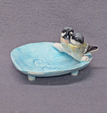 Ceramic Bird Dish, Ring Holder, Catch-All, Jewelry Dish, Love Birds, Pink Flowers, Romantic, Wedding Gift, Valentine's day