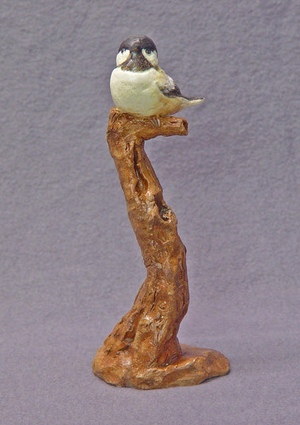 Handmade Ceramic Bird on a Tree - Bird Sculpture, Bird Figurine, Ceramic Art