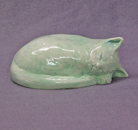 Handmade Ceramic Cat, Sleeping Cat, Cat Sculpture, Cat Figurine, Ceramic Art