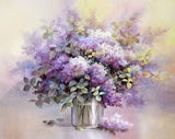 Lilac Flowers Art Print of Original Water Color Painting - Lilacs Floral Arrangement