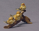 Handmade Ceramic Birds on a Branch,  Bird sculpture, Bird Figurine, Bird Family, Ceramic Art