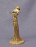 Handmade Ceramic Bird on a Tree in Stoneware with Glaze - Bird Sculpture, Bird Figurine, Ceramic Art